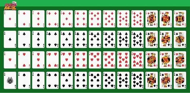 Poker sử dụng bộ bài tây 52 lá